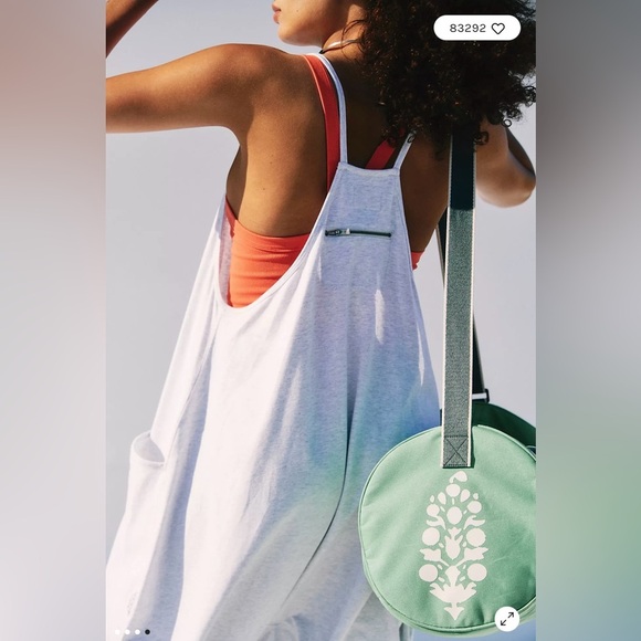 NWOT Free People Movement | Hot Shot Onesie In Orange size large - Picture 4 of 5